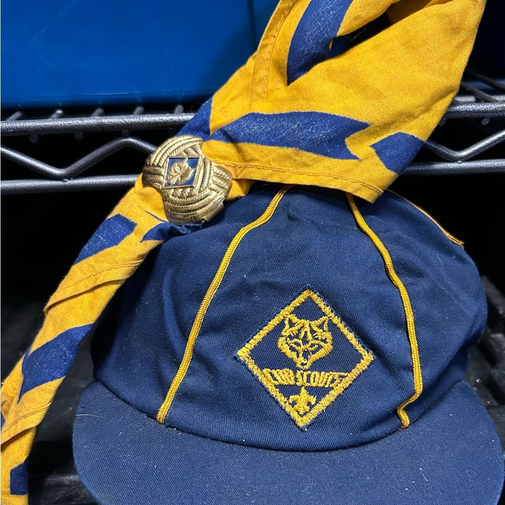 Boy Scouts hat and handkerchief